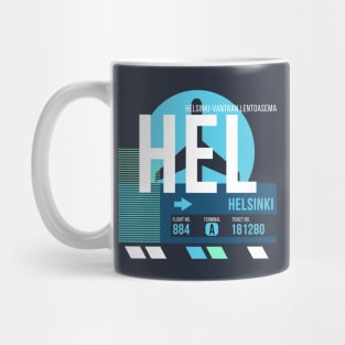 Helsinki (HEL) Airport // Sunset Baggage Tag Mug